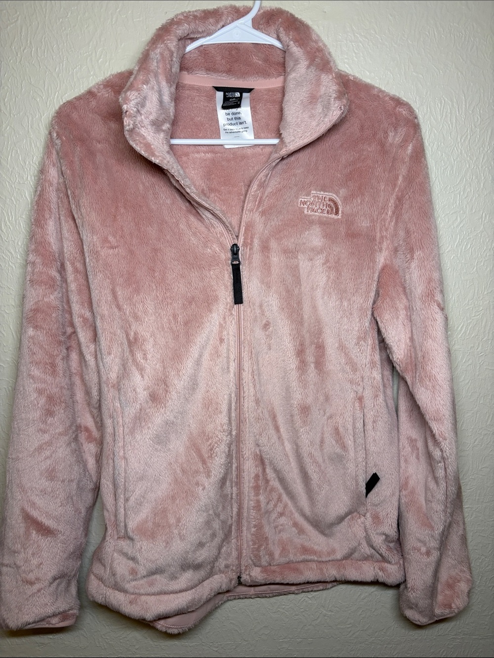 The North Face Plush Teddy Jacket in Blush Pink